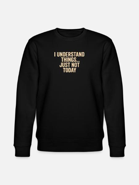 Don't procrastinate today quote - Stanley/Stella CHANGER Unisex Organic Sweatshirt - black