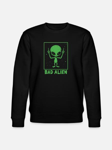 Bad Alien - Stanley/Stella Unisex Bio-Sweatshirt CHANGER  - Schwarz