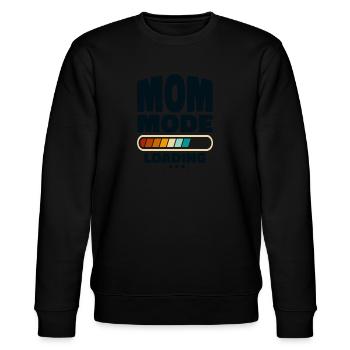 Funny Mom Mode Loading Zitat Beste Mutter aller Zeiten - Stanley/Stella Unisex Bio-Sweatshirt CHANGER  - Schwarz - Vorne - Nik (191cm) & Marisol (170cm)