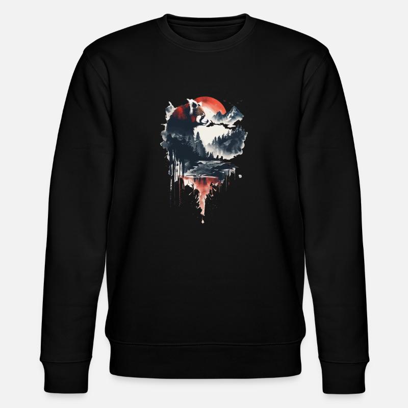 Petit panda - Sweat bio CHANGER Stanley/Stella Unisexe - noir
