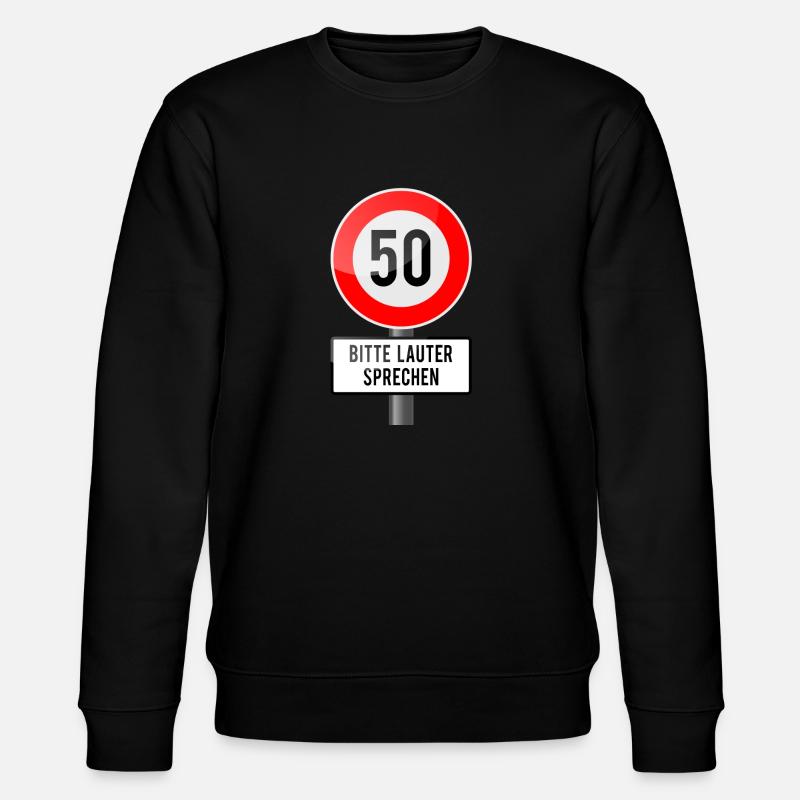 50 years shield louder - Stanley/Stella CHANGER Unisex Organic Sweatshirt - black