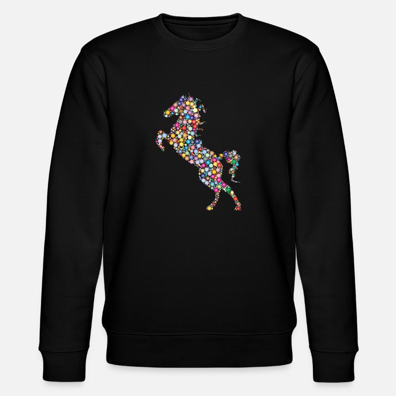 Pferd - Stanley/Stella Unisex Bio-Sweatshirt CHANGER  - Schwarz