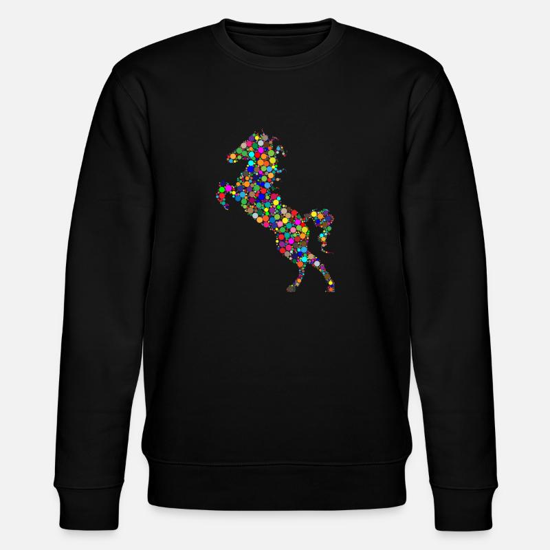 Pferd - Stanley/Stella Unisex Bio-Sweatshirt CHANGER  - Schwarz