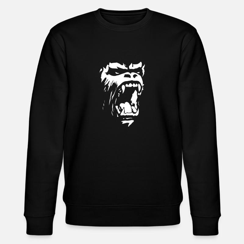 Gorilla roar - Stanley/Stella CHANGER Unisex Organic Sweatshirt - black