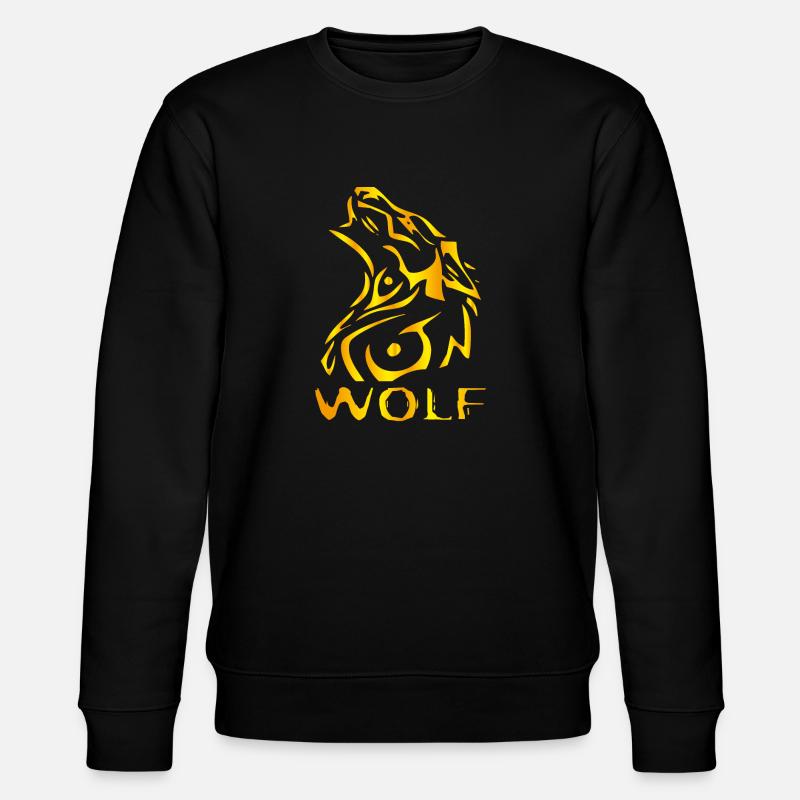 WOLF - WOLF - Stanley/Stella Unisex Bio-Sweatshirt CHANGER  - Schwarz