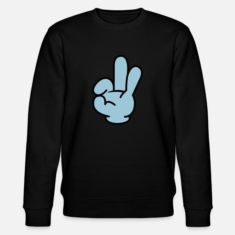 hand_comic_02 - Stanley/Stella Unisex Bio-Sweatshirt CHANGER  - Schwarz