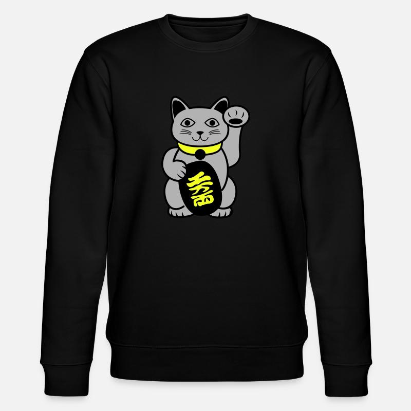 Maneki Waving Chat - Sweat bio CHANGER Stanley/Stella Unisexe - noir