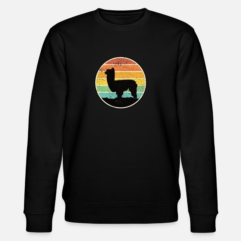 Alpaca silhouette before sunset - Stanley/Stella CHANGER Unisex Organic Sweatshirt - black