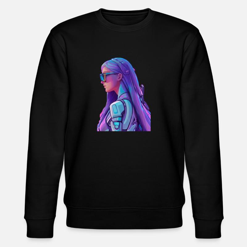 Space Fighter - Stanley/Stella CHANGER Unisex Organic Sweatshirt - black