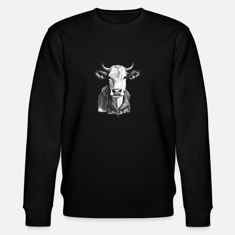 Kuhkopf - Stanley/Stella Unisex Bio-Sweatshirt CHANGER  - Schwarz