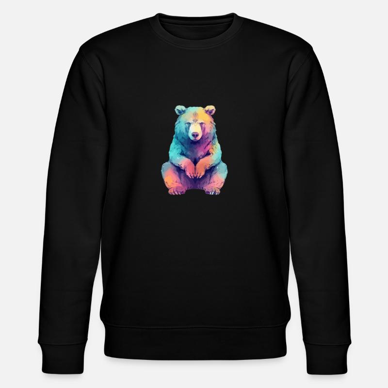 Beabea l'ours grognon - Sweat bio CHANGER Stanley/Stella Unisexe - noir