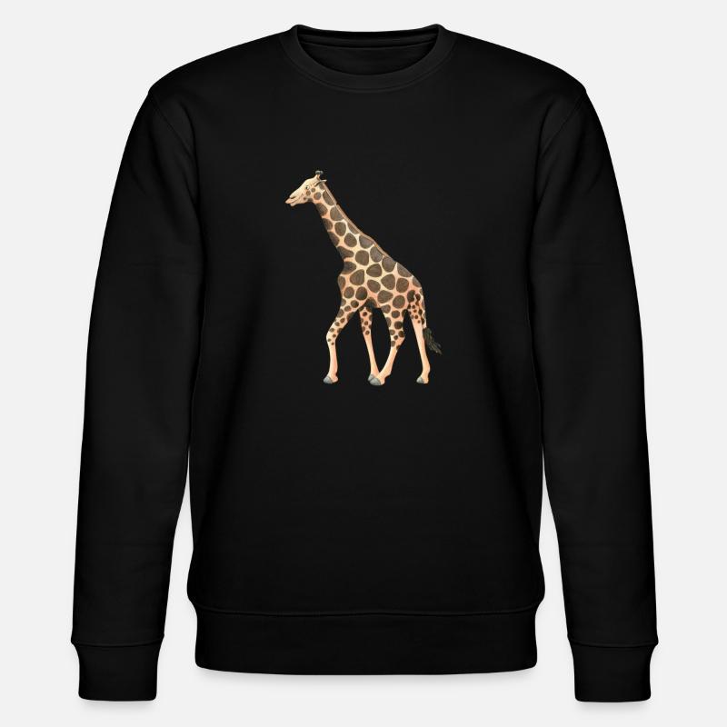 Giraffe - Stanley/Stella Unisex Bio-Sweatshirt CHANGER  - Schwarz