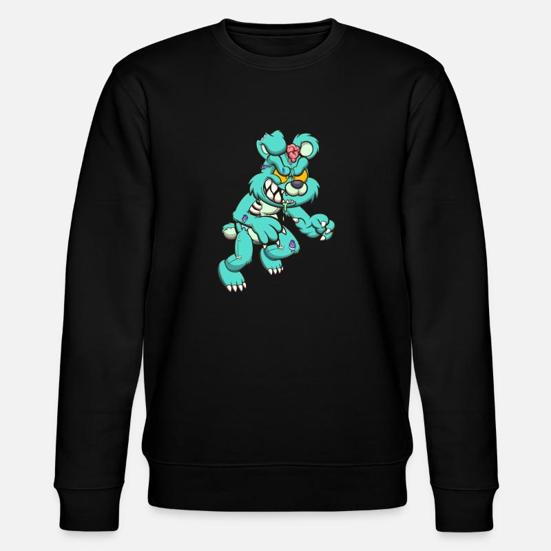 Zombie Teddybär - Stanley/Stella Unisex Bio-Sweatshirt CHANGER  - Schwarz