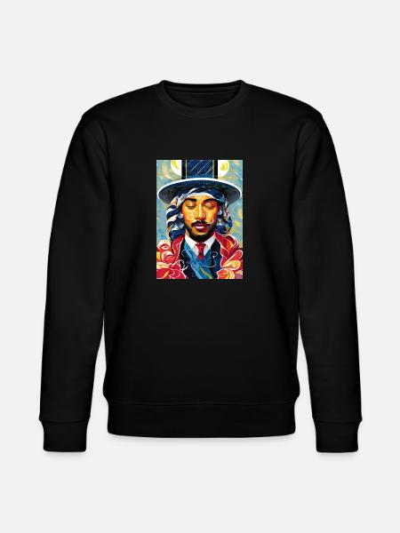 Resting Gentleman (Artwork Collection) - Stanley/Stella CHANGER Unisex Organic Sweatshirt - black
