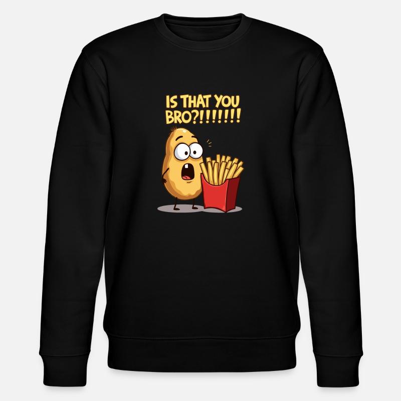 Pomme de terre rencontre frites - Sweat bio CHANGER Stanley/Stella Unisexe - noir