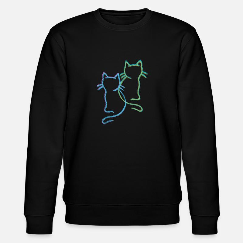 Katzen Katze Kätzchen - Stanley/Stella Unisex Bio-Sweatshirt CHANGER  - Schwarz