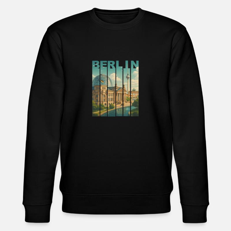 Skyline Shirt Berlin - Stanley/Stella Unisex Bio-Sweatshirt CHANGER  - Schwarz