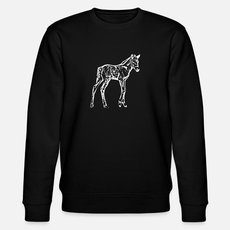 Pferd - Stanley/Stella Unisex Bio-Sweatshirt CHANGER  - Schwarz
