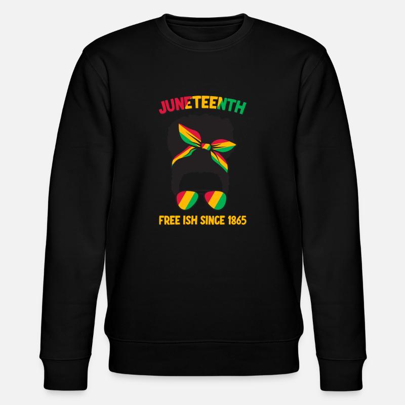 Juneteenth - Stanley/Stella Unisex Bio-Sweatshirt CHANGER  - Schwarz