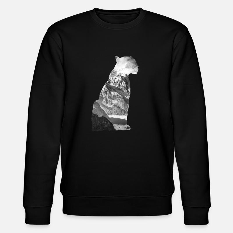 Snow leopard - Stanley/Stella CHANGER Unisex Organic Sweatshirt - black