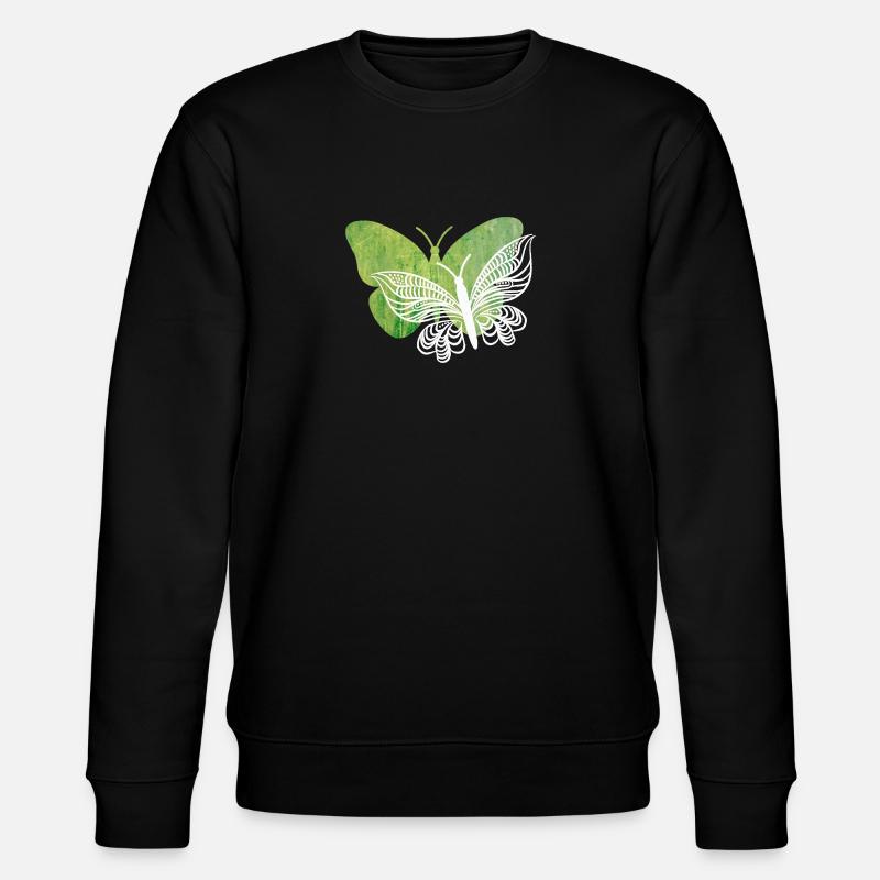 J’adore le papillon - Sweat bio CHANGER Stanley/Stella Unisexe - noir