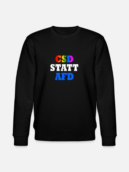 Csd statt afd - Stanley/Stella Unisex Bio-Sweatshirt CHANGER - Schwarz