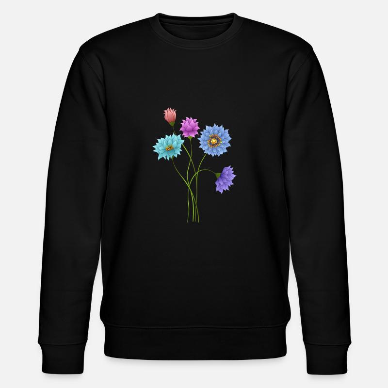 fleurs - Sweat bio CHANGER Stanley/Stella Unisexe - noir