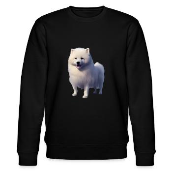 Samoyed Dog - Samoyed - Stanley/Stella CHANGER Unisex Organic Sweatshirt - black - Front - Nik (191cm) & Marisol (170cm)