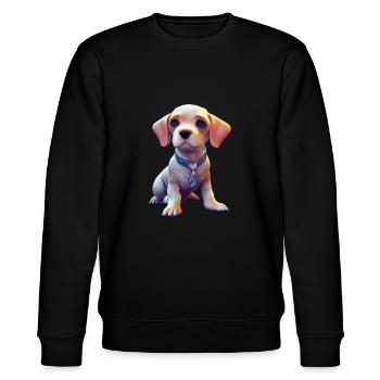 Braque Francais Dog - Braque Francais - Stanley/Stella CHANGER Unisex Organic Sweatshirt - black - Front - Nik (191cm) & Marisol (170cm)