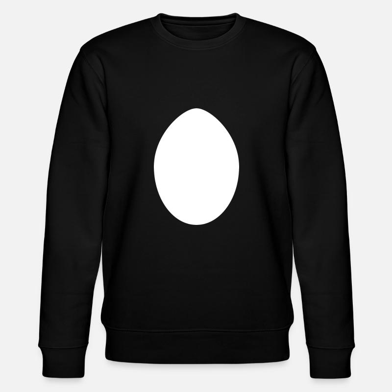 White Easter Egg - Stanley/Stella CHANGER Unisex Organic Sweatshirt - black