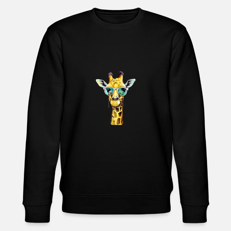 Meli the giraffe - Stanley/Stella CHANGER Unisex Organic Sweatshirt - black