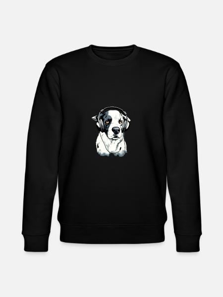 Rexo, der audiophile Hund - Stanley/Stella Unisex Bio-Sweatshirt CHANGER  - Schwarz