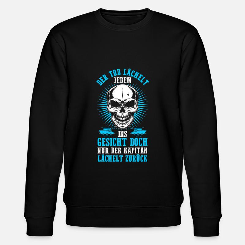 Kapitän Boot Bootfahren Geschenk - Stanley/Stella Unisex Bio-Sweatshirt CHANGER  - Schwarz