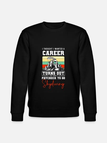 Skidiving Adrenaline Flying - Stanley/Stella CHANGER Unisex Organic Sweatshirt - black