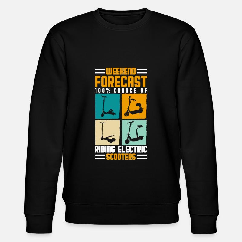 Rollerfahrer Elektrisch E-Roller Hybrid - Stanley/Stella Unisex Bio-Sweatshirt CHANGER  - Schwarz