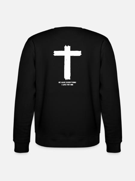 Kreuz - Hän antoi kaikkensa – elän hänelle - Stanley/Stella CHANGER unisex luomu-collegepaita - musta