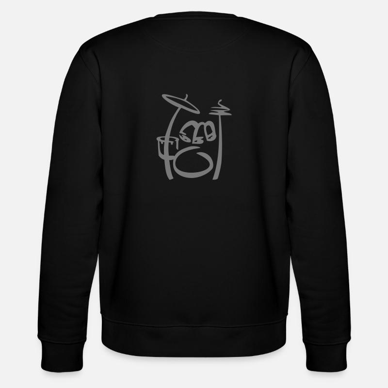 Drums Art Scribble - Stanley/Stella Unisex Bio-Sweatshirt CHANGER  - Schwarz