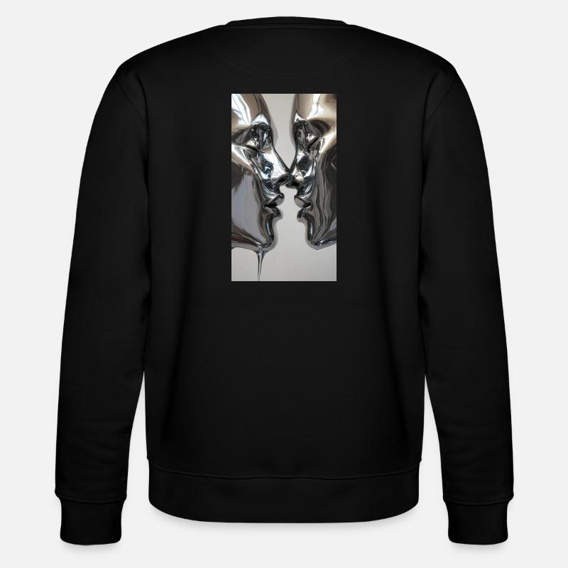 Silberne Kussfiguren - Stanley/Stella Unisex Bio-Sweatshirt CHANGER  - Schwarz
