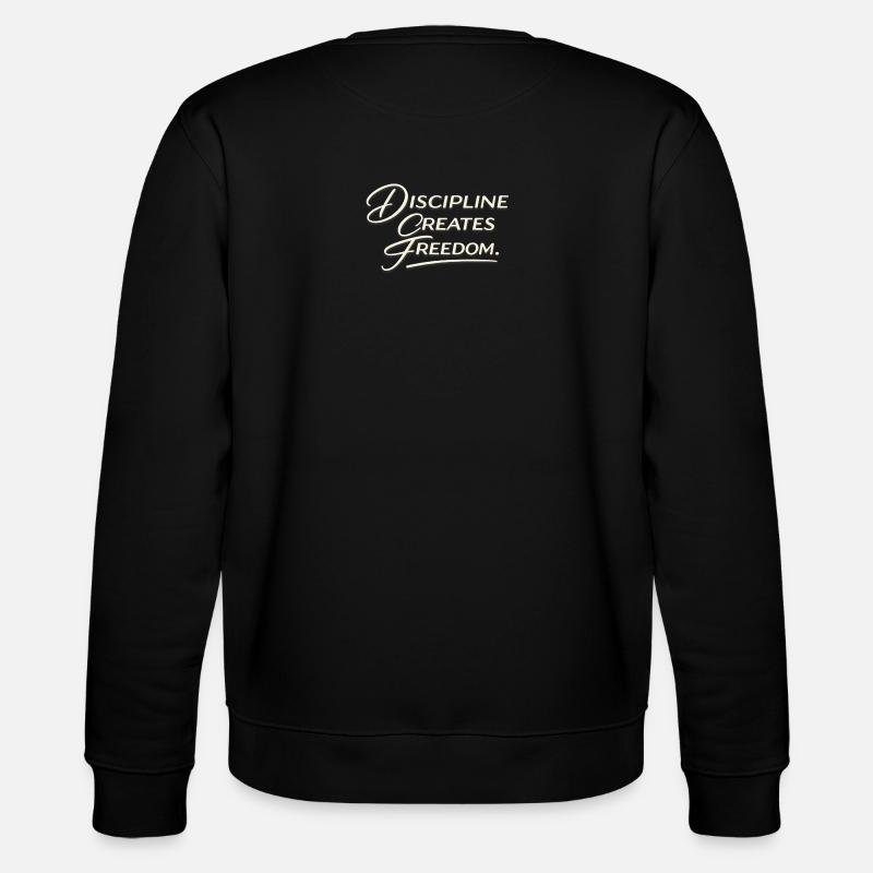 Disziplin schafft Freiheit Skript - Stanley/Stella Unisex Bio-Sweatshirt CHANGER  - Schwarz