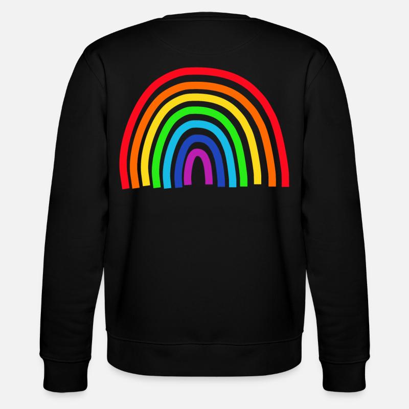 Regenbogen bunt - Stanley/Stella Unisex Bio-Sweatshirt CHANGER  - Schwarz
