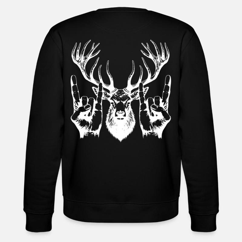 tête en métal fourche signe Cool - Sweat bio CHANGER Stanley/Stella Unisexe - noir