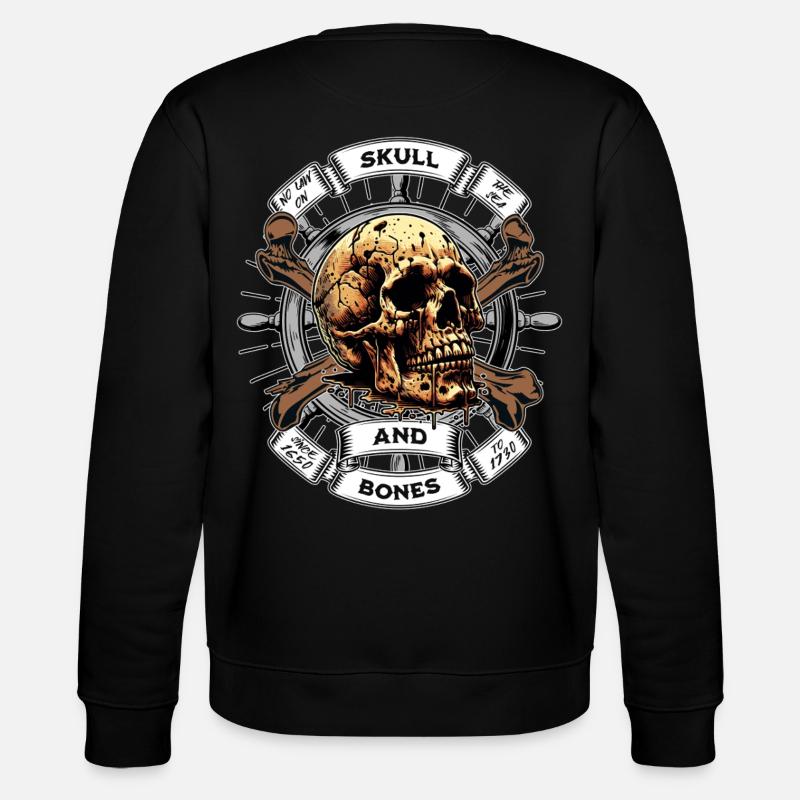 Skull and Bones Pirat - Stanley/Stella Unisex Bio-Sweatshirt CHANGER  - Schwarz
