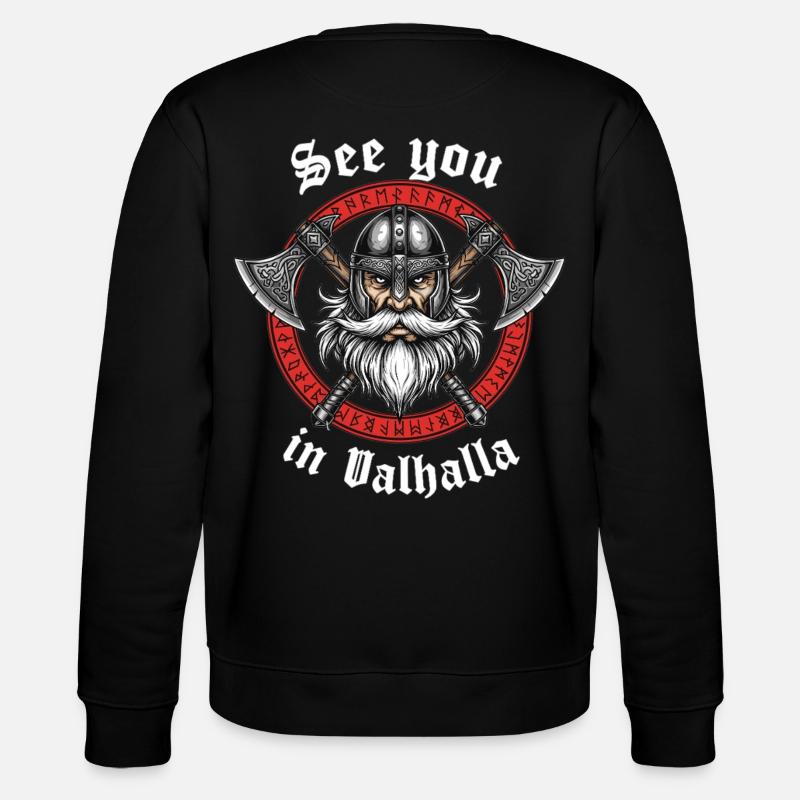 Logo des haches vikings Valhalla - Sweat bio CHANGER Stanley/Stella Unisexe - noir