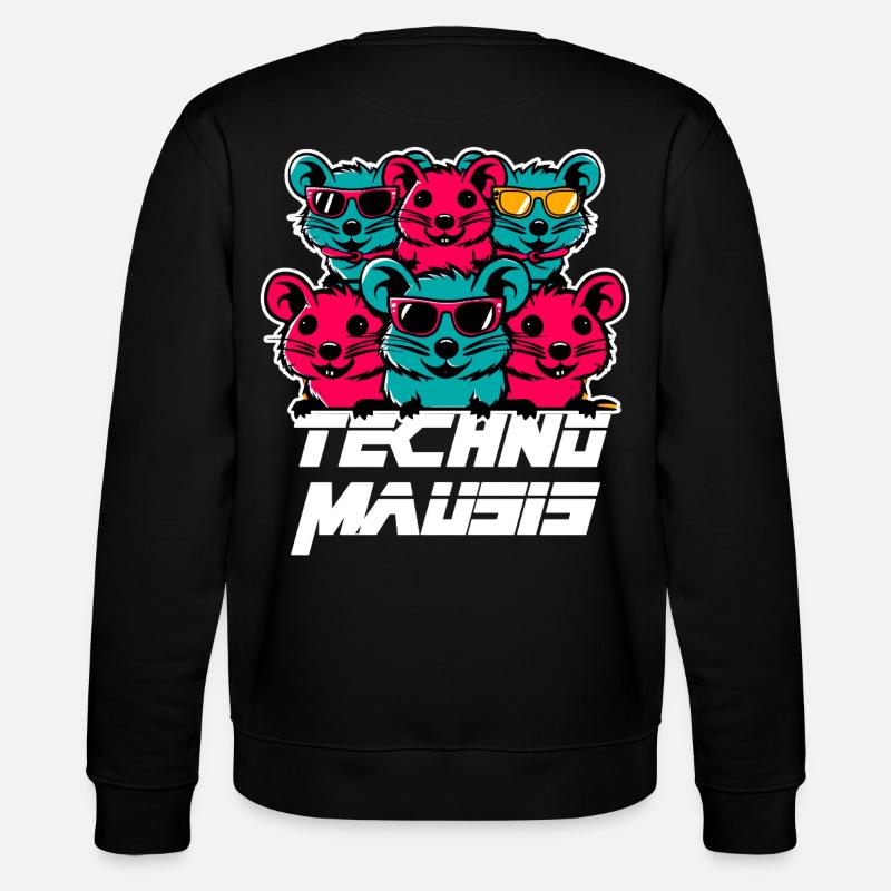 Techno Mausis - Stanley/Stella Unisex Bio-Sweatshirt CHANGER  - Schwarz