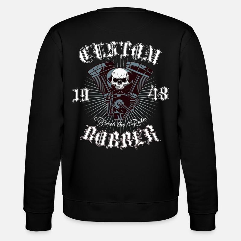Bobber Chopper Motorrad Design - Stanley/Stella Unisex Bio-Sweatshirt CHANGER - Schwarz