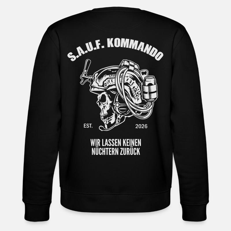 Sauf Kommando | Tactical Beer Skull - Stanley/Stella Unisex Bio-Sweatshirt CHANGER  - Schwarz