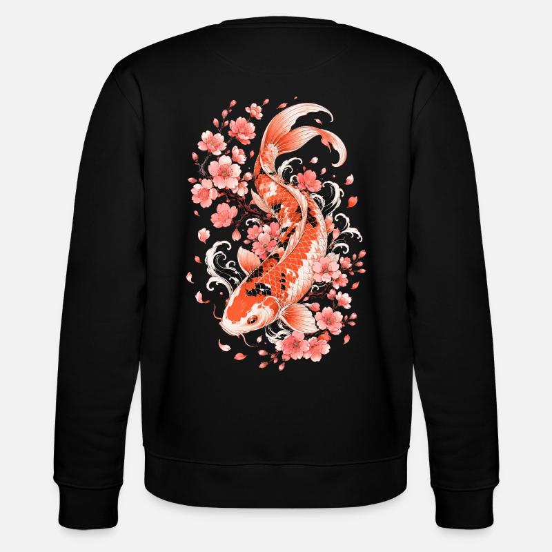 Koi Sakura Flow - Stanley/Stella Unisex Bio-Sweatshirt CHANGER  - Schwarz