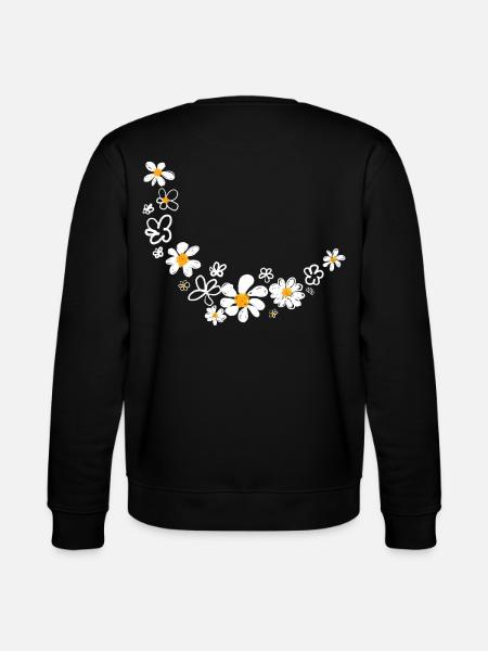 Floral garland - Stanley/Stella CHANGER Unisex Organic Sweatshirt - black