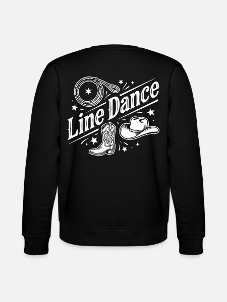 Line Dance Western Motif - Stanley/Stella CHANGER Unisex Organic Sweatshirt - black