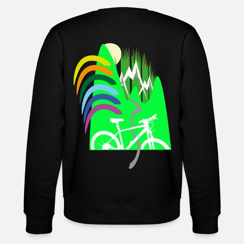 Cycle path mountains rainbow - Stanley/Stella CHANGER Unisex Organic Sweatshirt - black